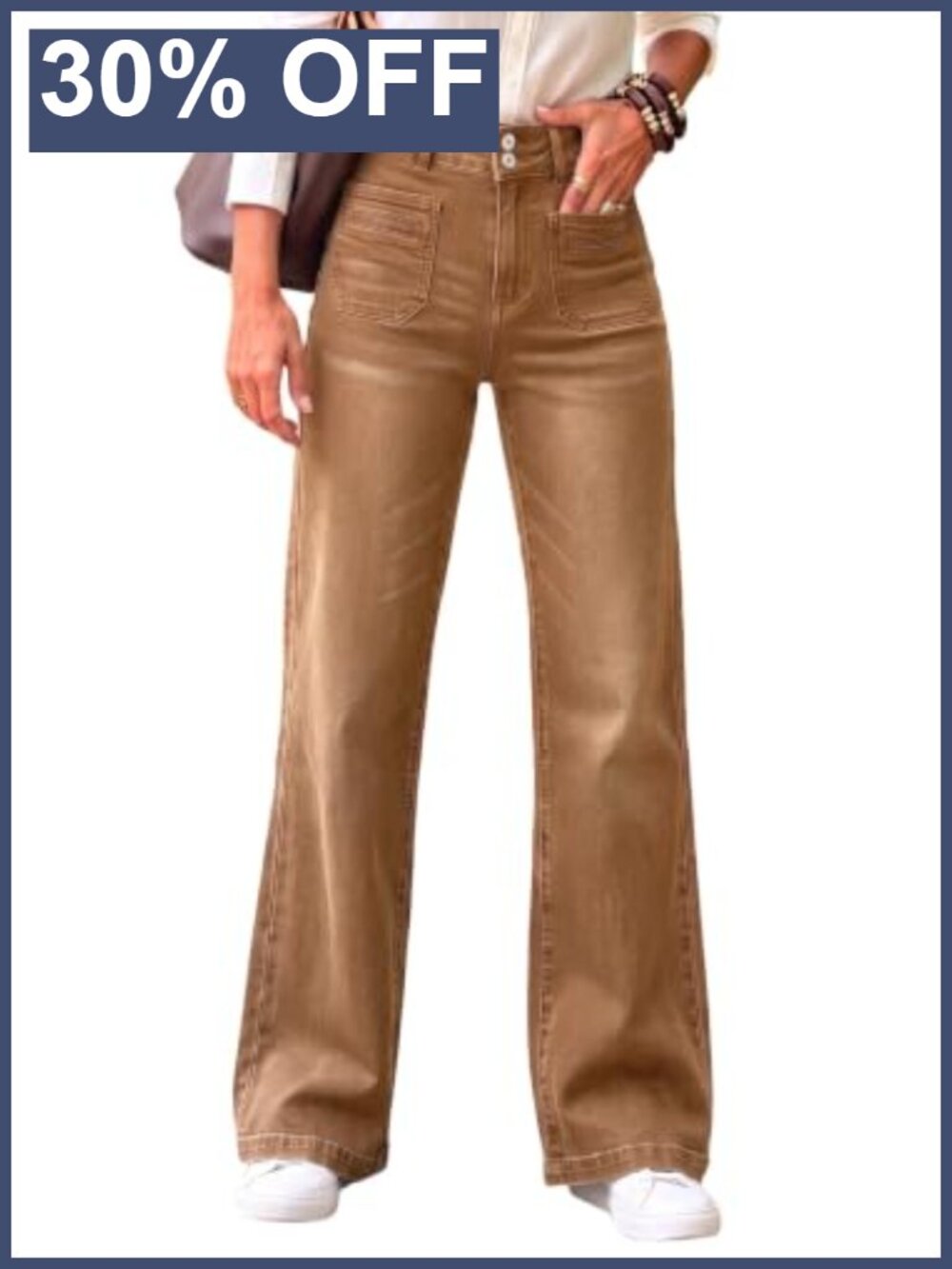 High Waisted Wide Leg Jeans for Women Casual Denim Pants